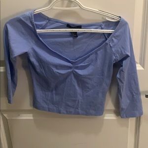 Cute blue crop